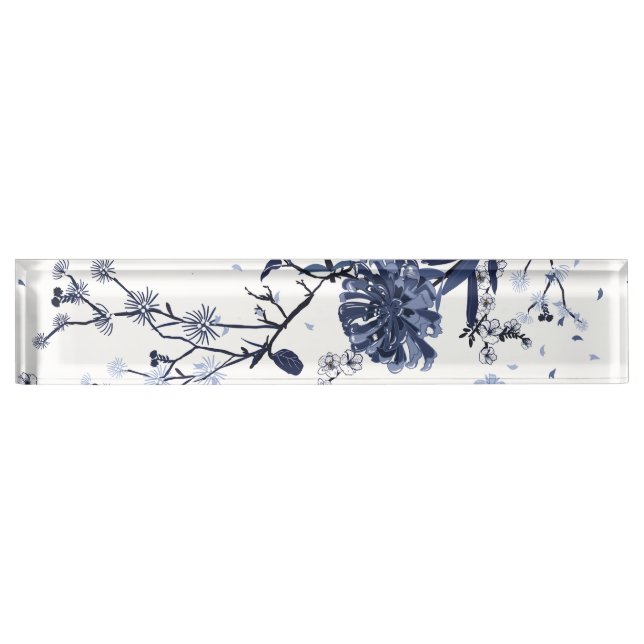 Blue flowers nameplate (Front)