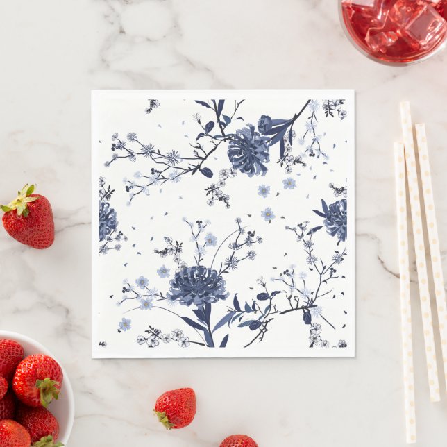 Blue flowers napkin (Insitu)