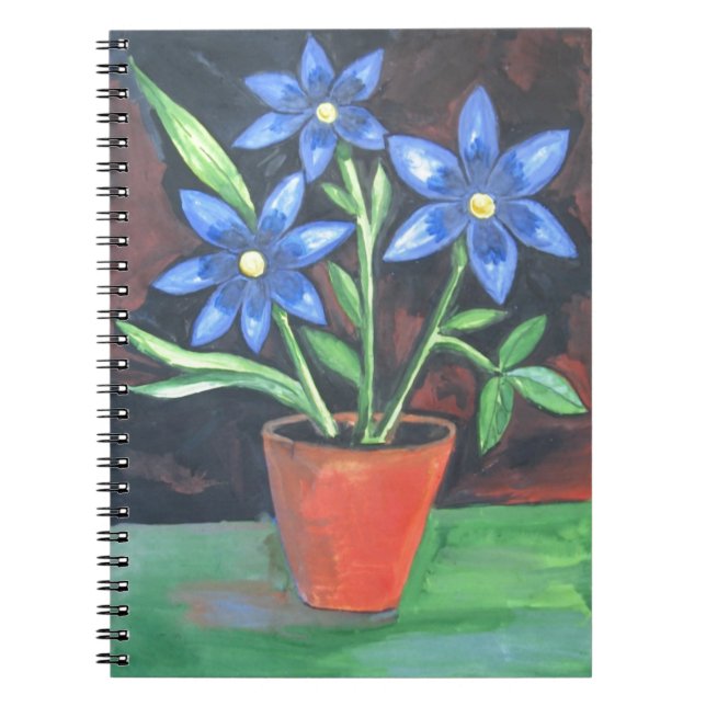 Blue Flowers Notebook (Front)