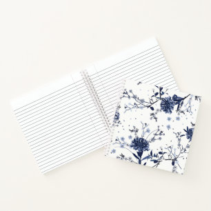 Blue flowers notebook