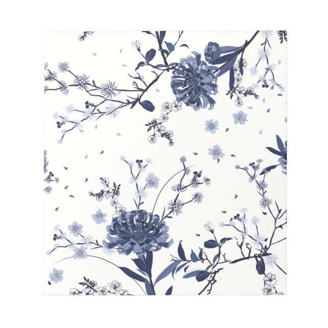 Blue flowers notepad (Front)