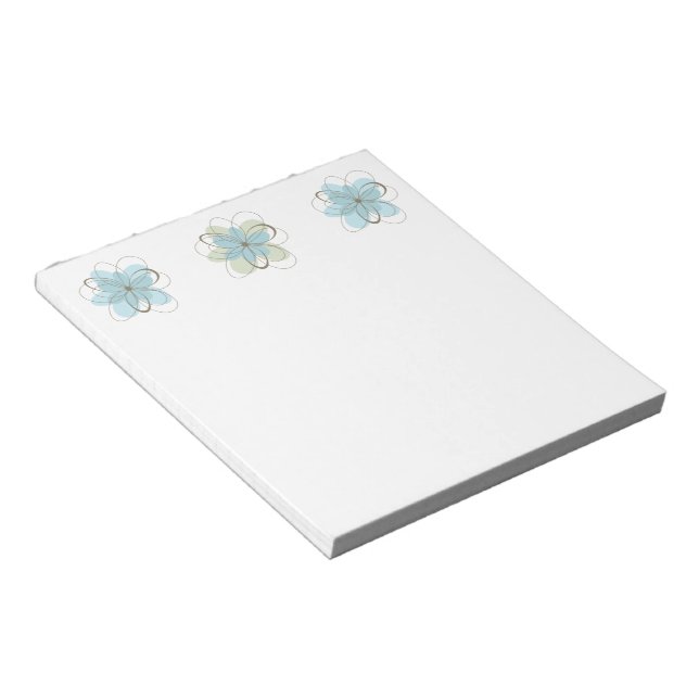 Blue Flowers Notepad (Angled)