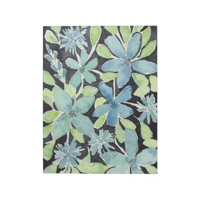 Blue Flowers Notepad (Rotated)