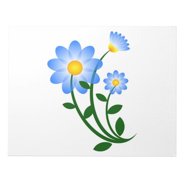 BLUE FLOWERS NOTEPAD (Front)