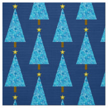 Blue flowers on a modern Christmas tree