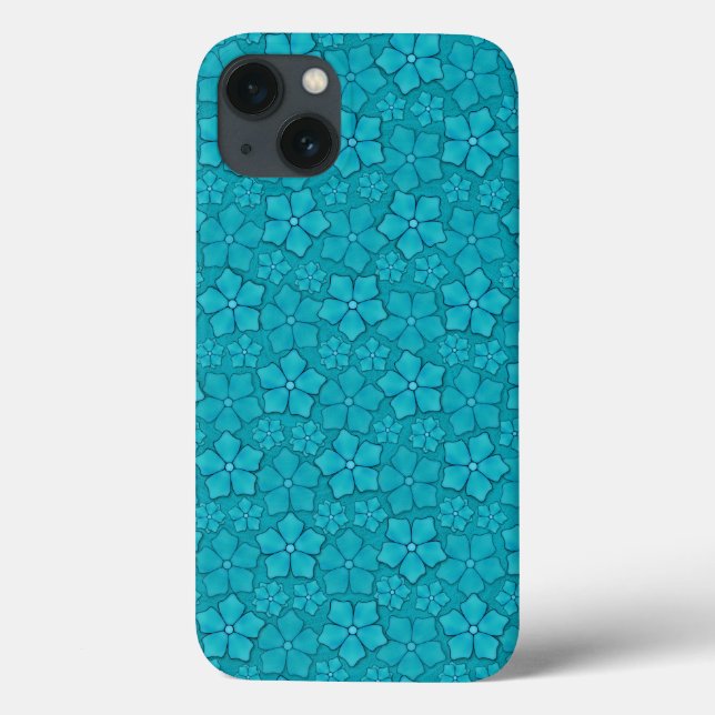 Blue Flowers pattern Case-Mate iPhone Case (Back)