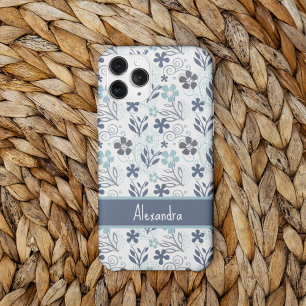 Blue Flowers Pattern  iPhone 11Pro Max Case