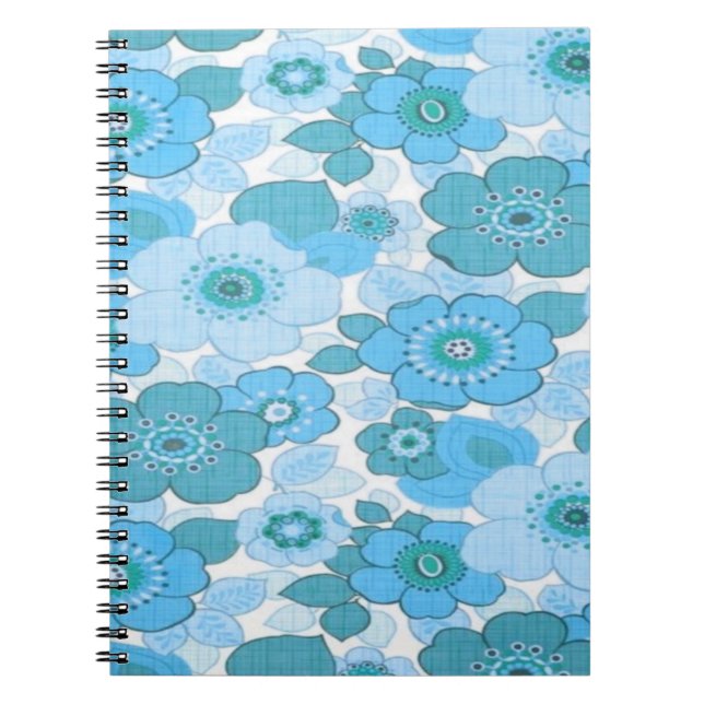 Blue flowers pattern notebook (Front)
