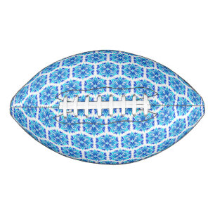 Blue Flowers, Pattern Of Flowers, Floral Pattern American Football