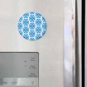 Blue Flowers, Pattern Of Flowers, Floral Pattern Magnet