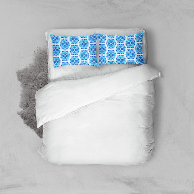 Blue Flowers, Pattern Of Flowers, Floral Pattern Pillowcase (Creator Uploaded)