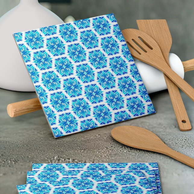 Blue Flowers, Pattern Of Flowers, Floral Pattern Tile (Creator Uploaded)