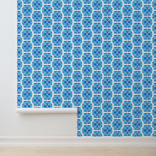 Blue Flowers, Pattern Of Flowers, Floral Pattern Wallpaper