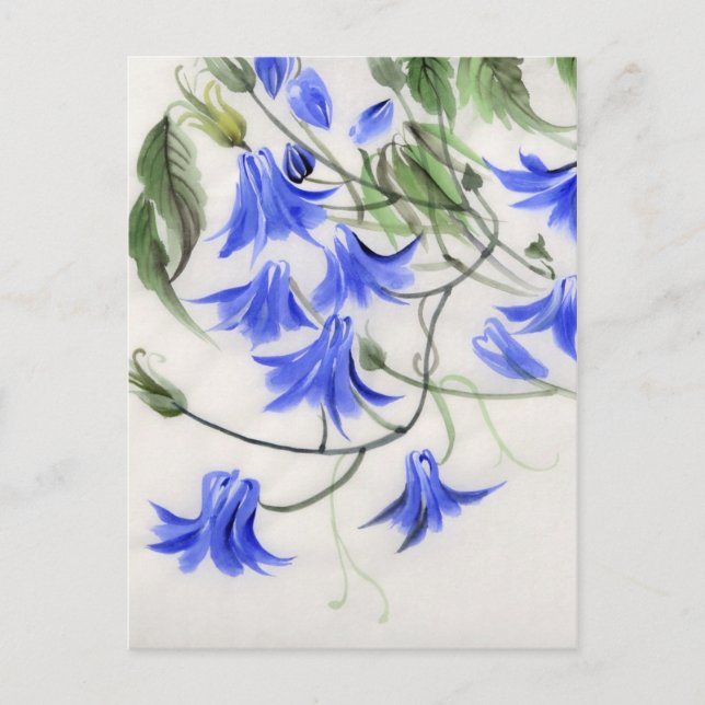Blue Flowers Postcard (Front)
