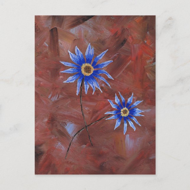 Blue Flowers Postcard (Front)