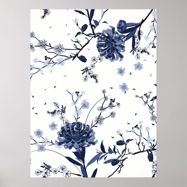 Blue flowers poster (Front)