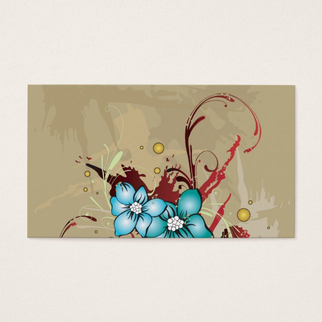 Blue flowers Profile Card (Front)
