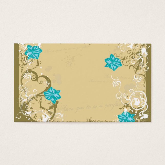 Blue flowers Profile Card (Front)