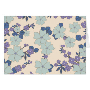 Blue Flowers, Purple Flowers, Floral Pattern