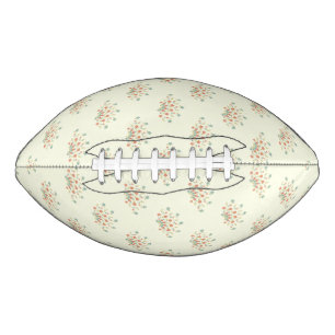 Blue Flowers, Red Flowers, Pattern Of Flowers American Football