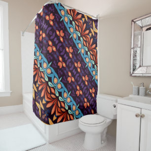 Blue Flowers Shower Curtain