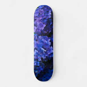 blue flowers skateboard