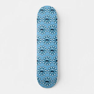 Blue Flowers Skateboard