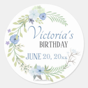 Blue Flowers Sticker