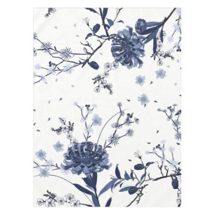 Blue flowers tablecloth