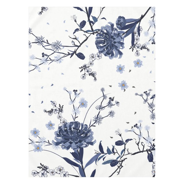 Blue flowers tablecloth (Front)