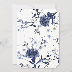 Blue flowers thank you card