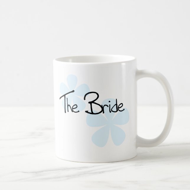 Blue Flowers The Bride Coffee Mug (Right)
