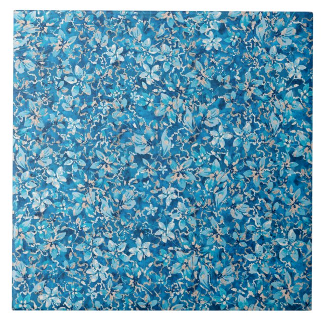 Blue Flowers Tile (Front)