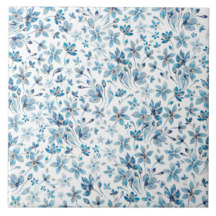Blue Flowers Tile
