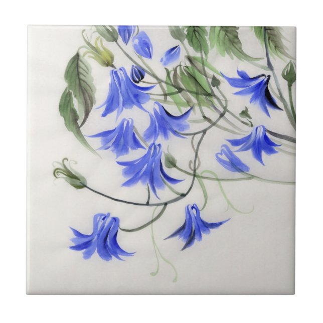Blue Flowers Tile (Front)