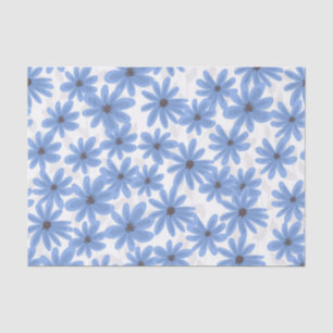 Blue flowers tissue paper