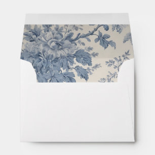 Blue Flowers Toile de Jouy Envelope