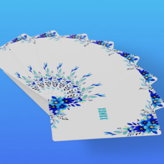 Blue Flowers XONOX Original Playing Cards