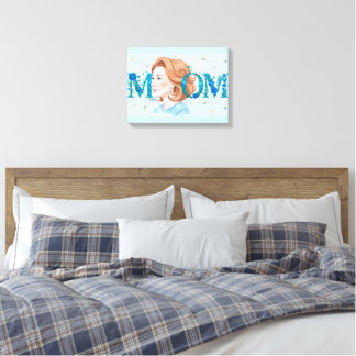 Blue Flowery Mom Canvas Print