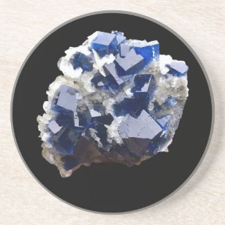  Blue Fluorite Crystal & Flake Calcite Sandstone 