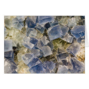 Blue Fluorite Crystals in Matrix