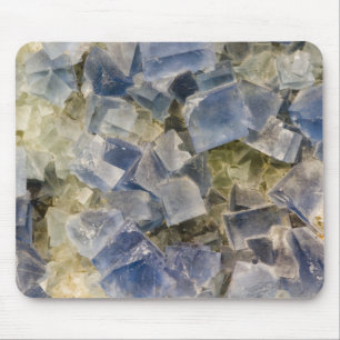 Blue Fluorite Crystals in Matrix Mouse Mat