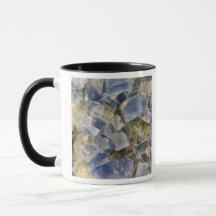 Blue Fluorite Crystals in Matrix Mug