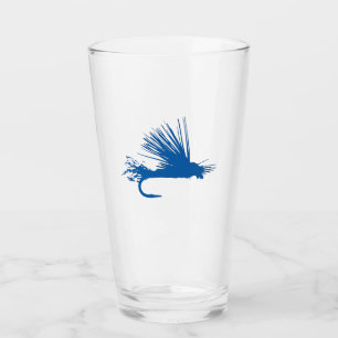 Blue Fly Fishing Fly FisherMan Glass