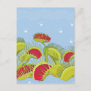 blue fly trap postcard