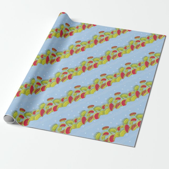 blue fly trap wrapping paper (Unrolled)