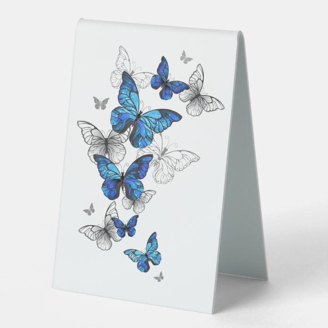 Blue Flying Butterflies Morpho (Front)