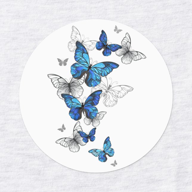Blue Flying Butterflies Morpho (Design 1)