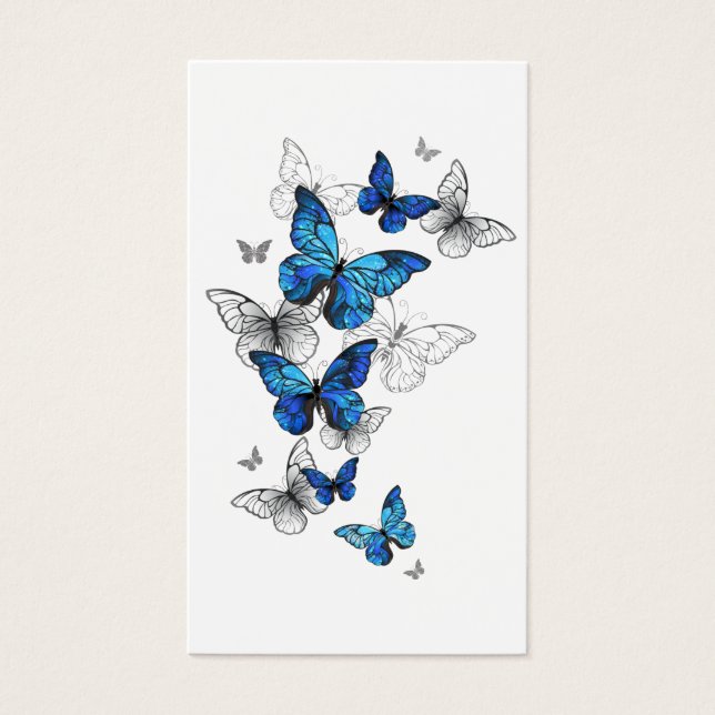 Blue Flying Butterflies Morpho (Front)