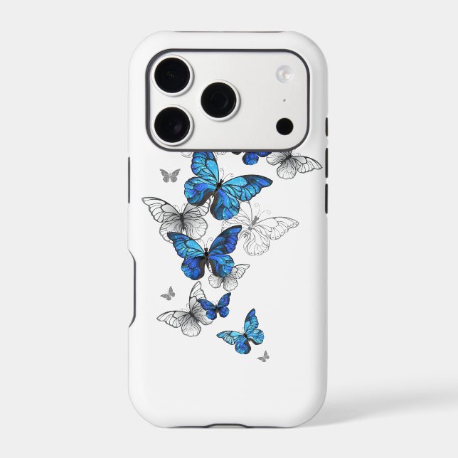 Blue Flying Butterflies Morpho (Back)